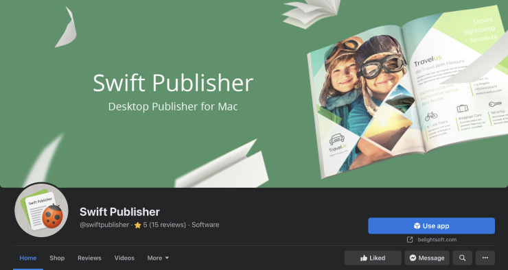 Swift Publisher beautiful Facebook cover.
