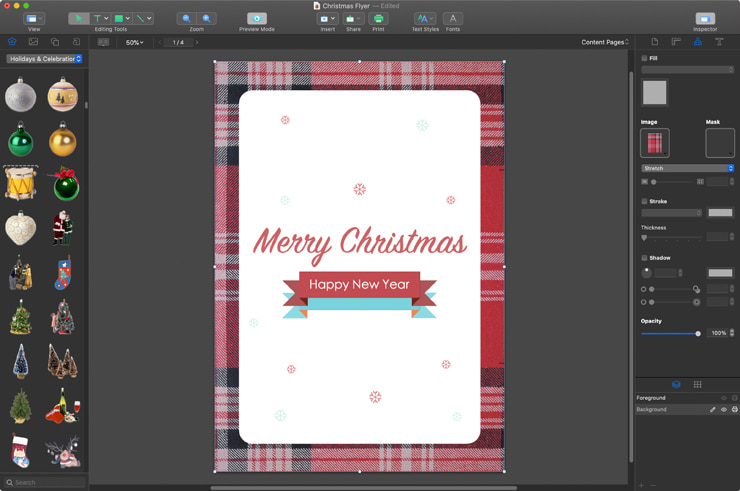 Adding images to your Christmas flyer