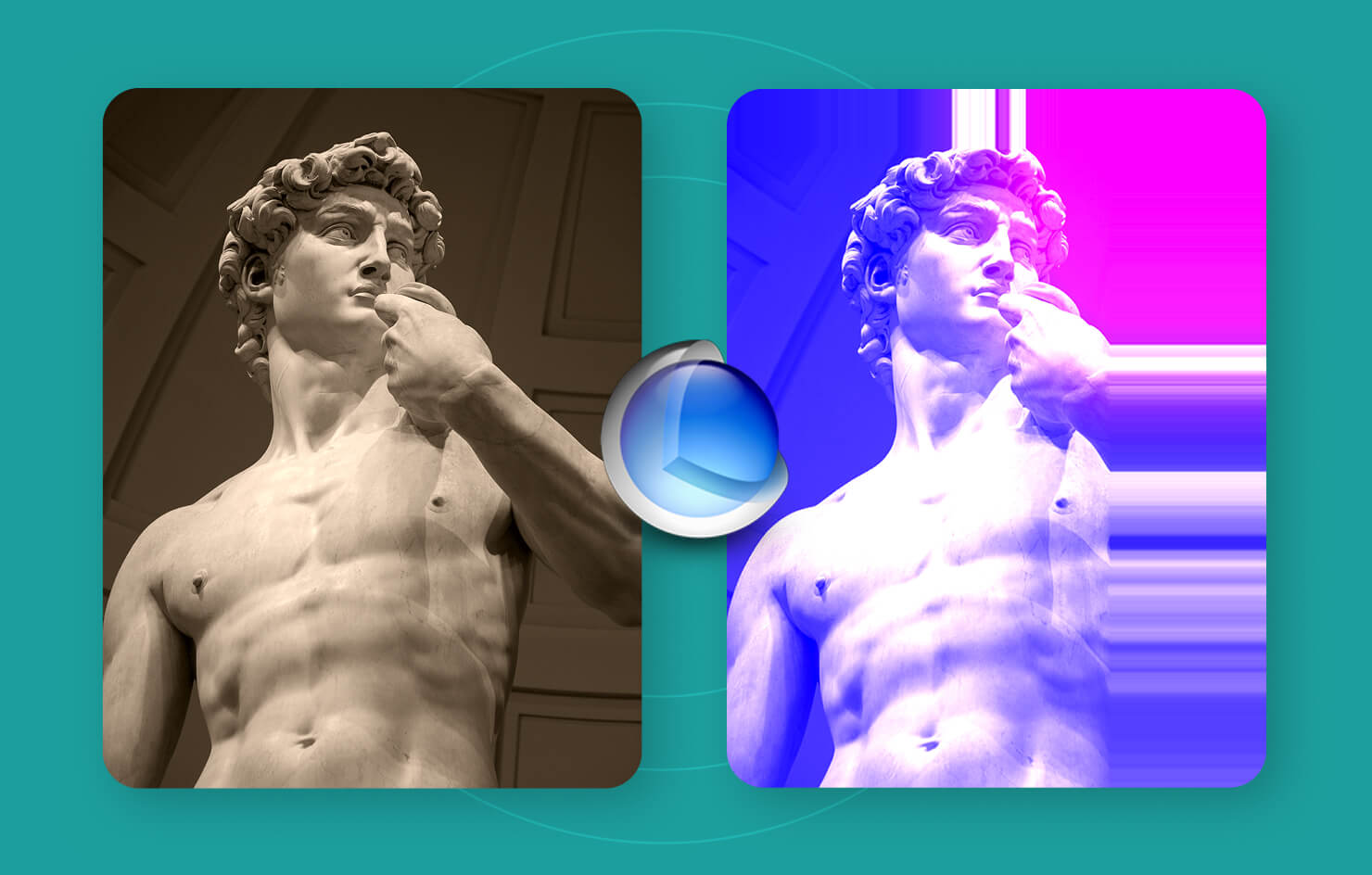 Core Image Filters logo illustrating the integration of built-in professional photo effects.