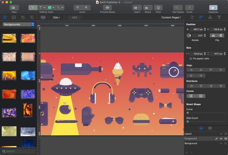 Swift Publisher Facebook cover template