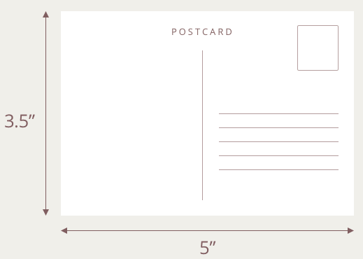 Postcard layout.