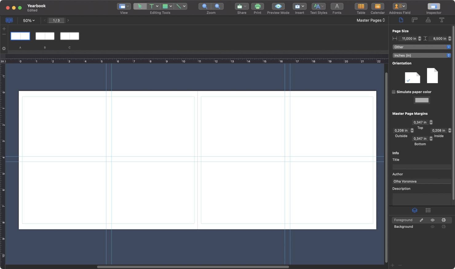 Creating a school yearbook on your Mac with Swift Publisher.