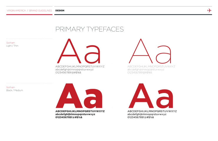 Brand book typography page.