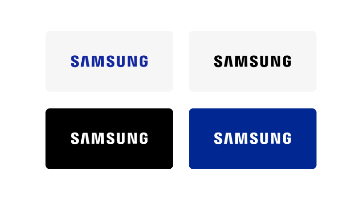Samsung brand’s logo variants.