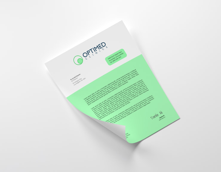 Corporate letterhead design created in Swift Publisher for Mac