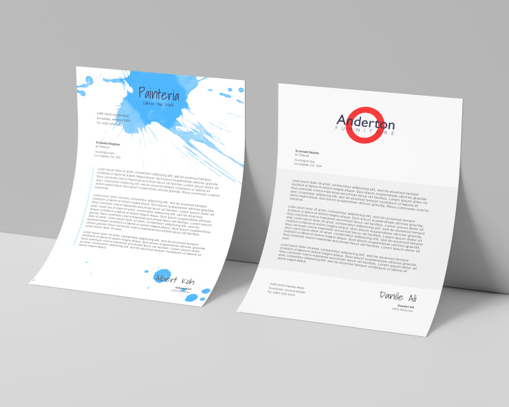 Letterhead examples with logo