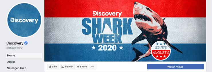Discovery Facebook page cover.