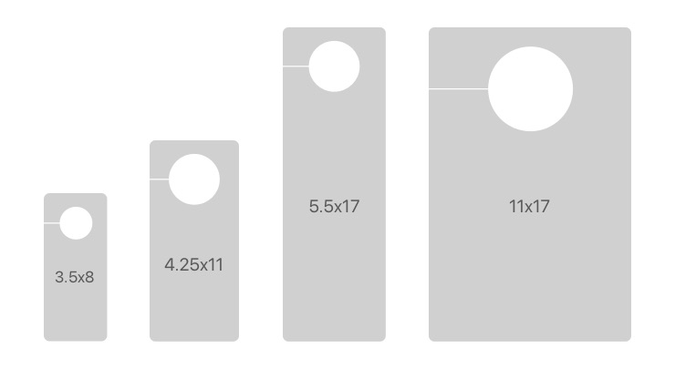 Door hangers dimensions 