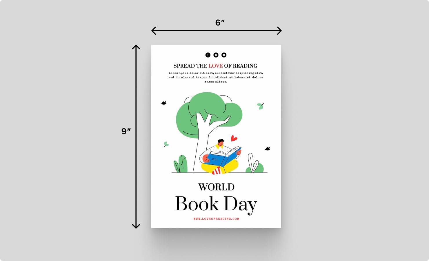 6″ × 9″ postcard-size flyer.