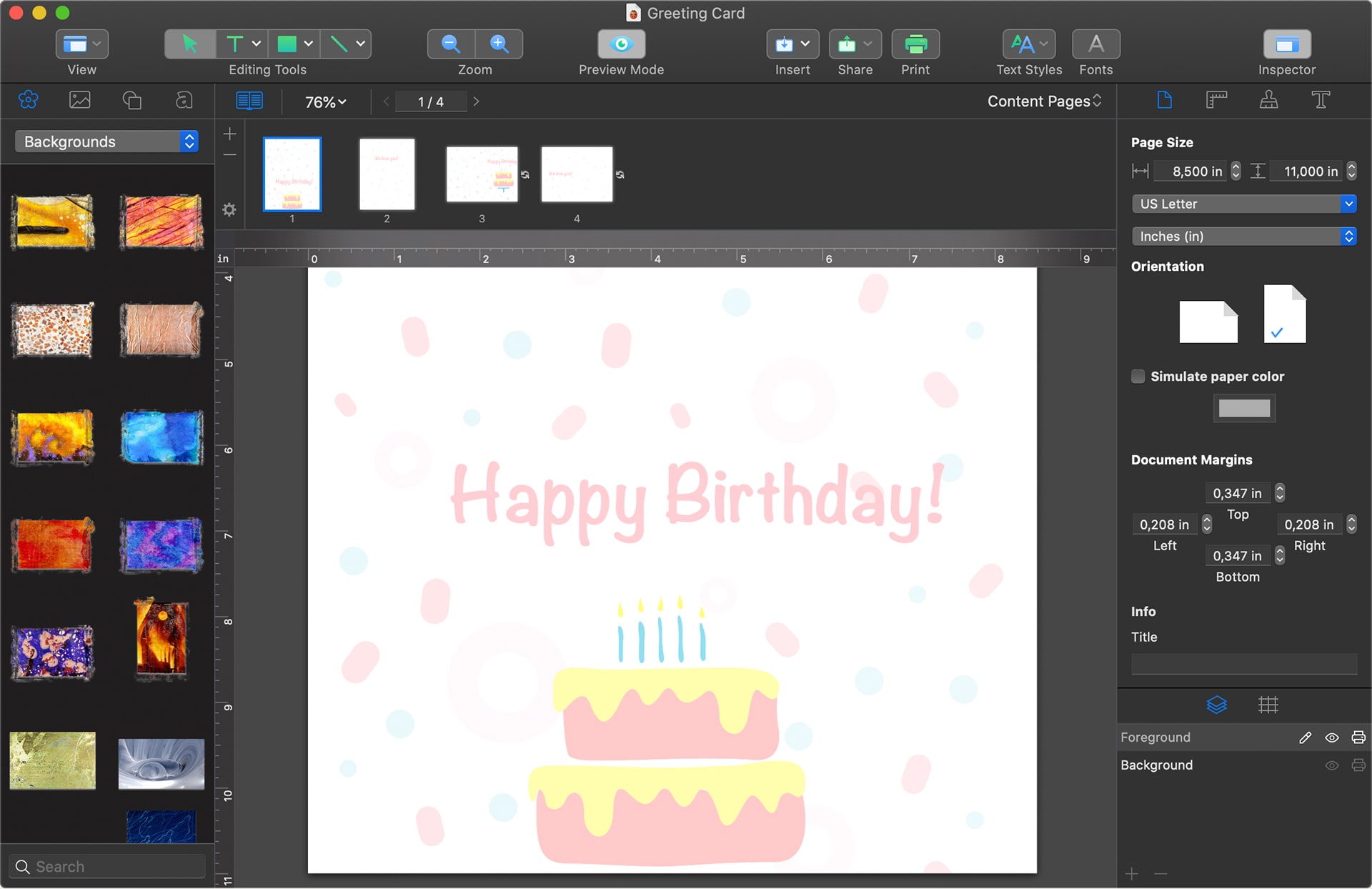 How to Make a Greeting Card Swift Publisher for Mac