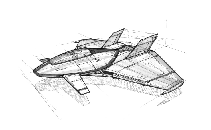 Aircraft concept art image.