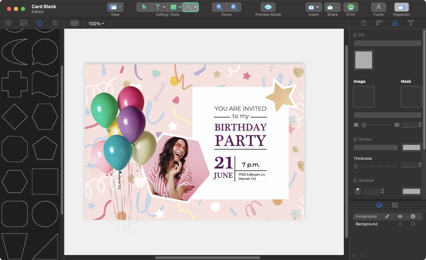 How to Make Invitations on a Mac Swift Publisher