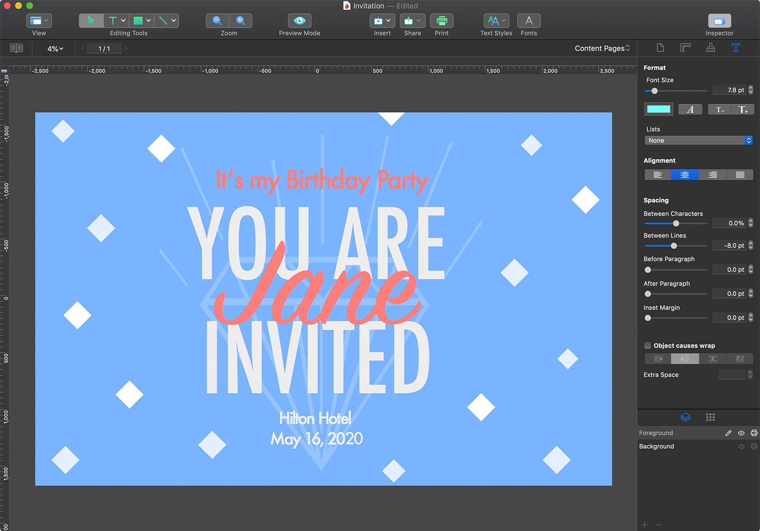 How to Make Invitations on a Mac Swift Publisher