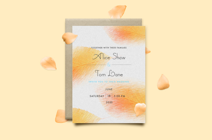 Wedding invitation template for Swift Publisher