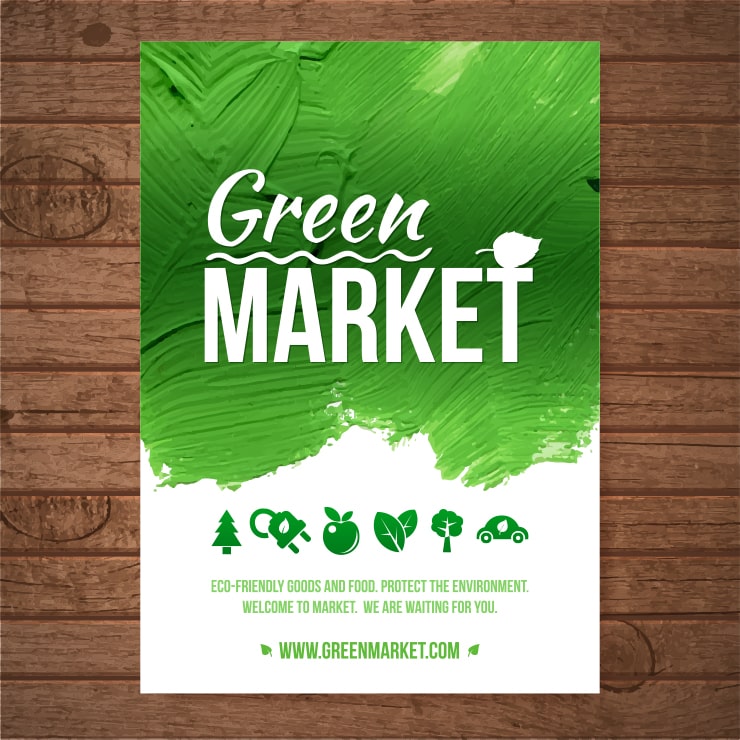 Organic products market poster