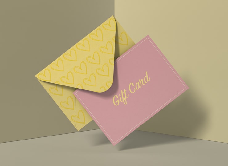 Colorful gift card.