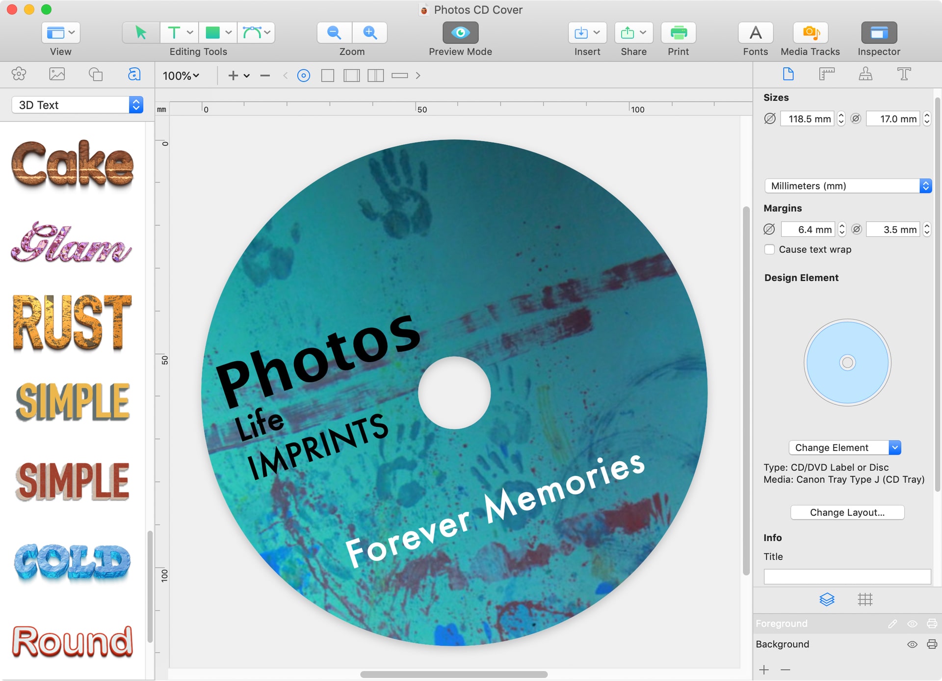 Printing Directly to Disc on a Mac Swift Publisher