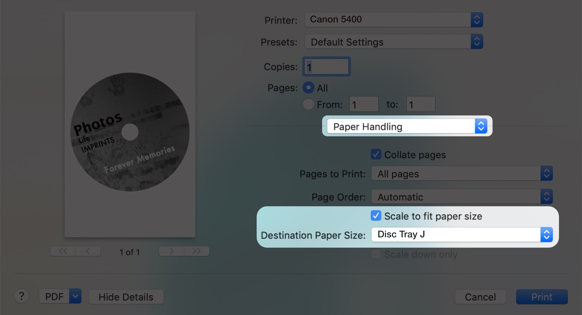 Printing Directly to Disc on a Mac Swift Publisher