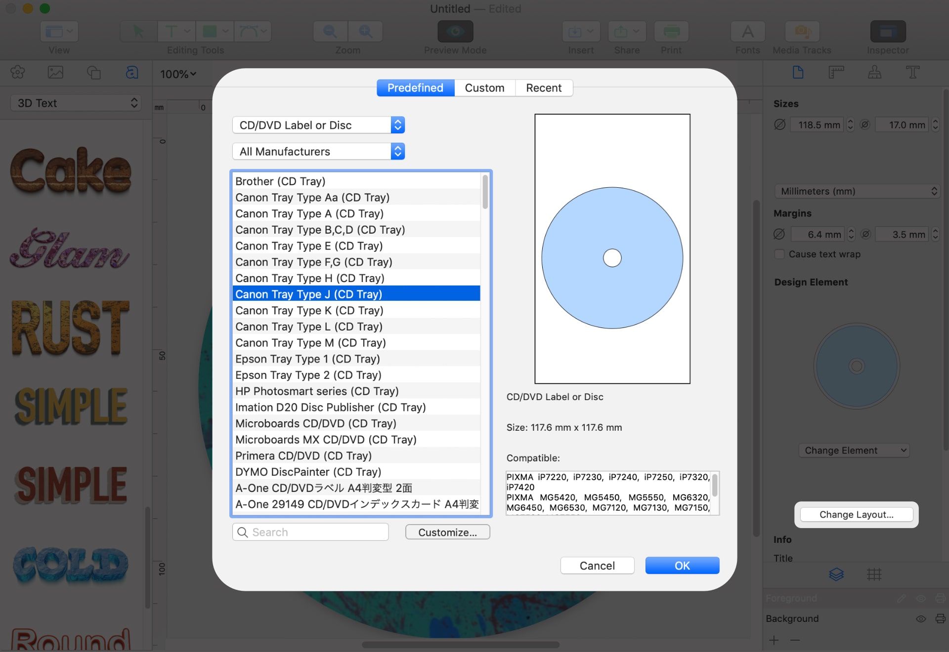 Printing Directly to Disc on a Mac Swift Publisher