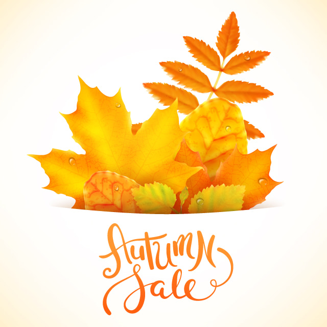Orange autumn sales poster