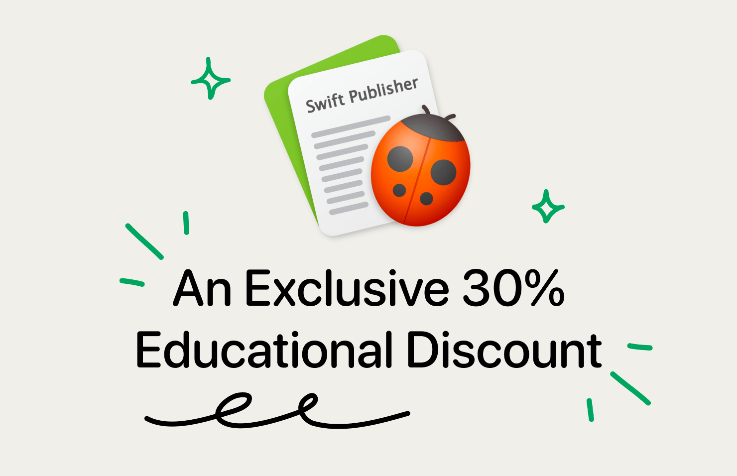 Educational discount for Swift Publisher for Mac.