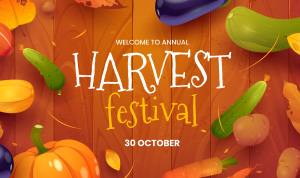 Church Harvest Party Ideas article preview with party invitation.