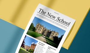 Create and Design a Newspaper on a Mac article preview with school/university daily newspaper.