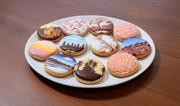 Edible Printing 101: Fall-Inspired Designs article preview with printed sugar cookies.