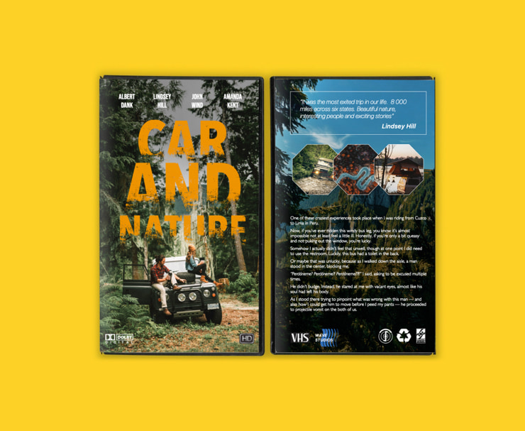 Printable VHS cover created in Swift Publisher for Mac.