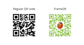 Regular QR code vs FrameQR