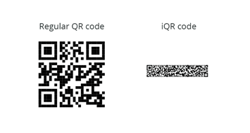 Regular QR code vs iQR code
