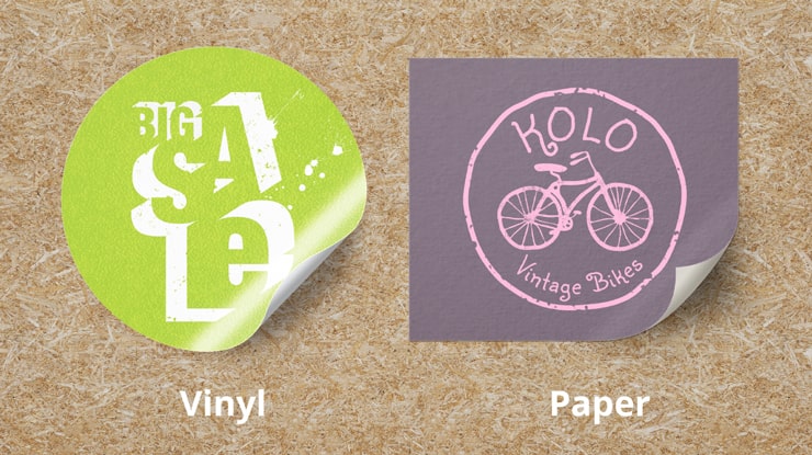 Different kinds of sticker paper