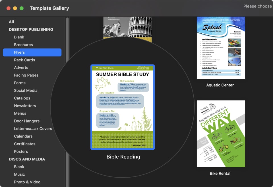 Swift Publisher Template Gallery With Church Flyer Template.