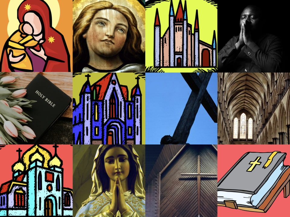 Clipart Collection on a Religious Theme.