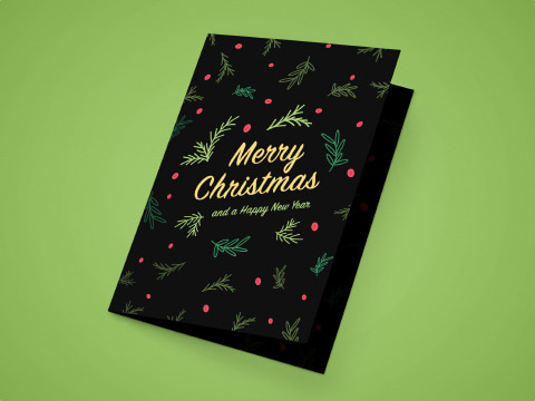 Folded greeting card created on Swift Publisher for Mac