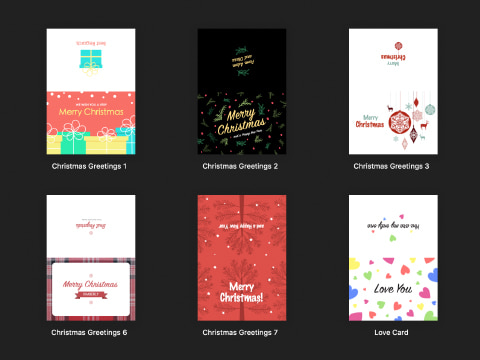 Swift Publisher for Mac greeting cards templates