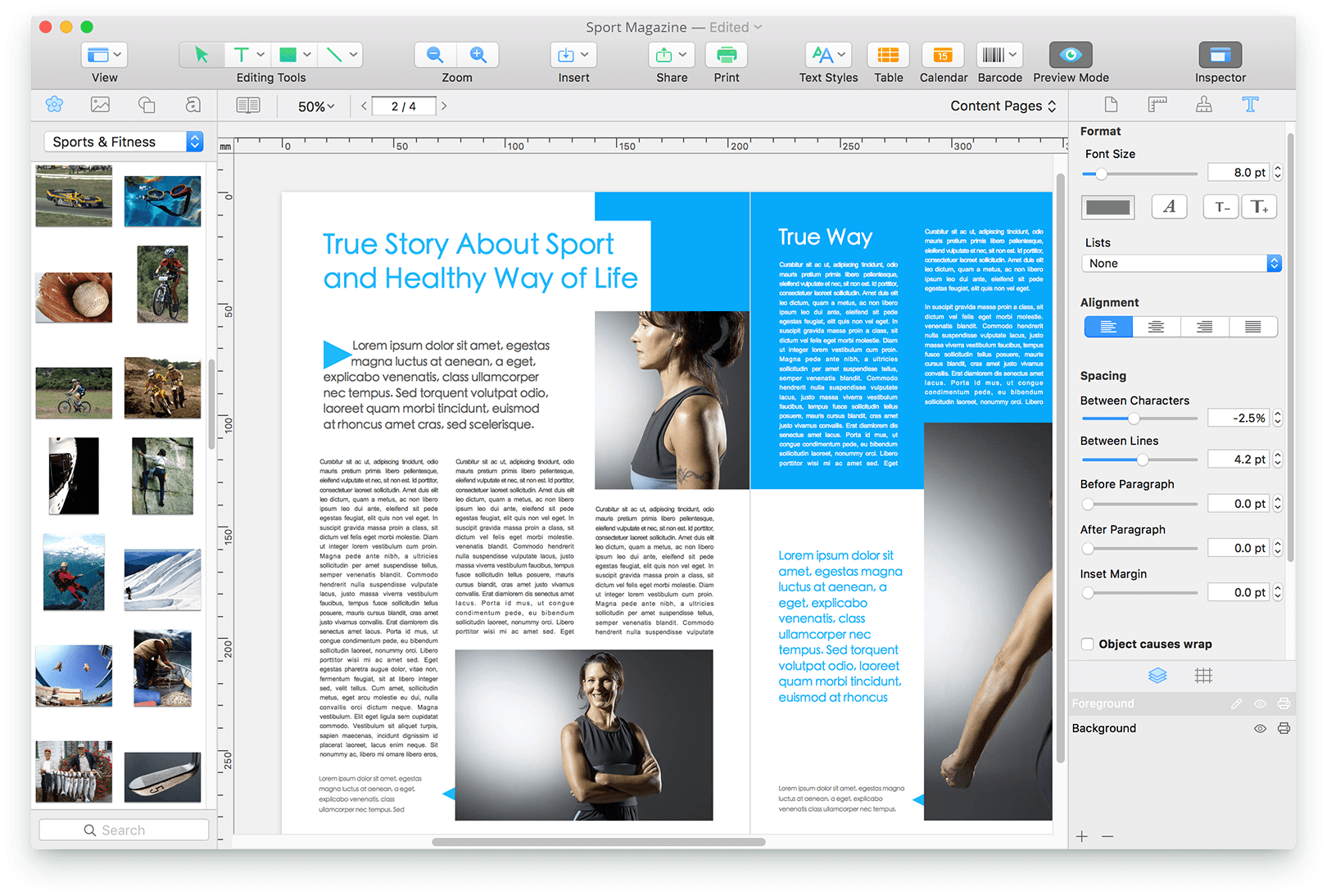 Broschüre, erstellt mit Swift Publisher für Mac.