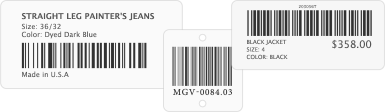 Inventory labels and barcodes
