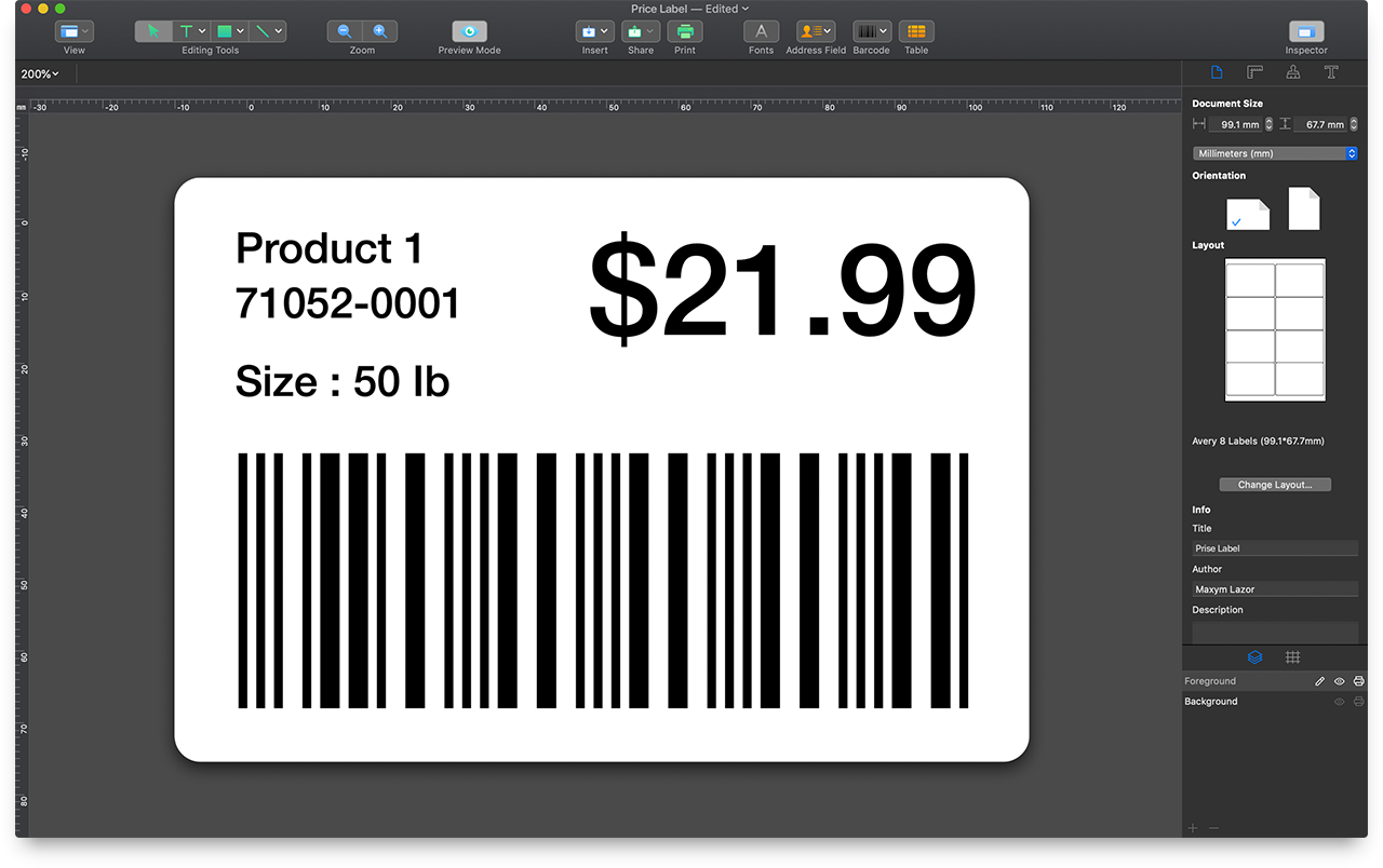 label printing software mac