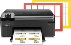 A printer with label paper