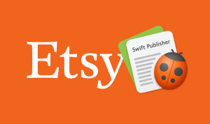 Preview image for Publisher for Etsy solution with a person making sales on Etsy.