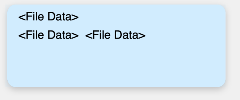 A label with three empty data fields