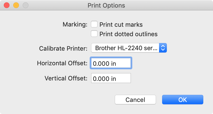 Extended print settings