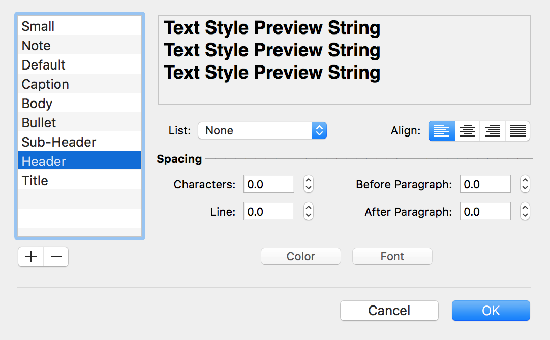 Text style editor